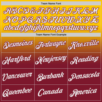 Custom Yellow White-Crimson Fade Fashion Performance T-Shirt