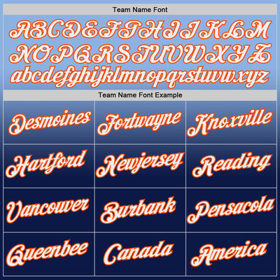 Custom Light Blue Orange-Navy Fade Fashion Performance T-Shirt