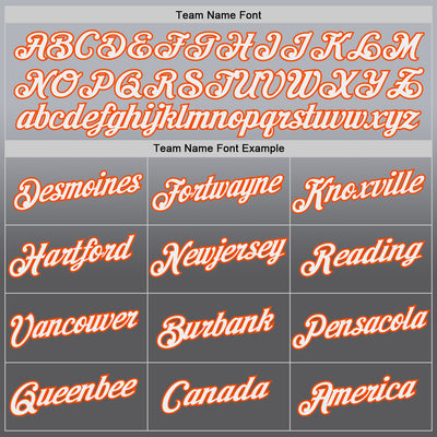 Custom Gray Steel Gray-Orange Fade Fashion Performance T-Shirt