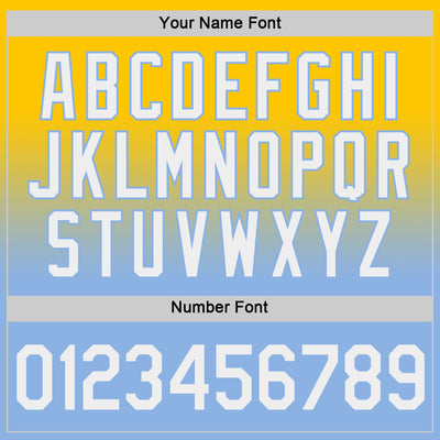 Custom Yellow White-Light Blue Fade Fashion Performance T-Shirt