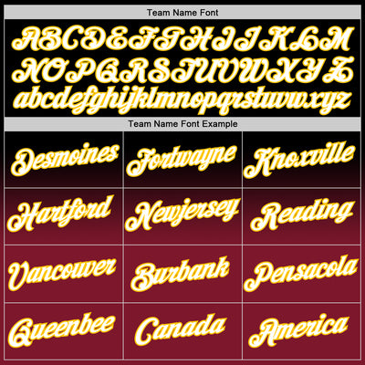 Custom Black Crimson-Yellow Fade Fashion Performance T-Shirt