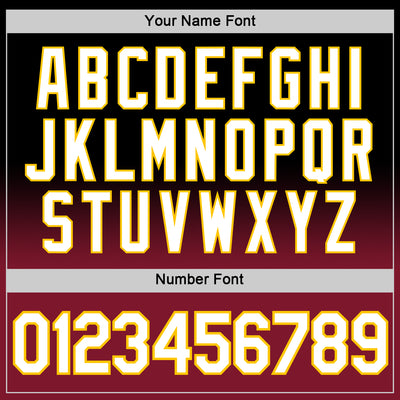 Custom Black Crimson-Yellow Fade Fashion Performance T-Shirt