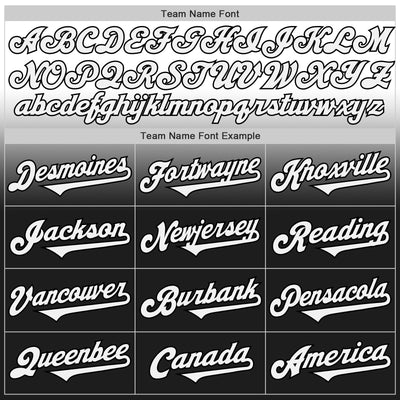 Custom White Black Authentic Fade Fashion Baseball Jersey