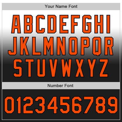 Custom White Orange-Black Authentic Fade Fashion Baseball Jersey