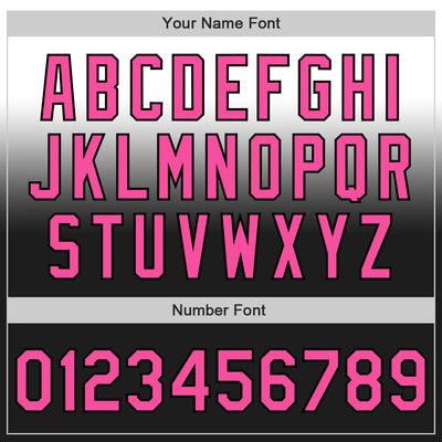 Custom White Pink-Black Authentic Fade Fashion Baseball Jersey