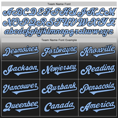 Custom White Light Blue-Black Authentic Fade Fashion Baseball Jersey