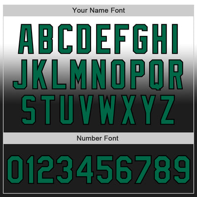 Custom White Kelly Green-Black Authentic Fade Fashion Baseball Jersey