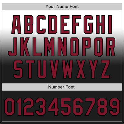 Custom White Crimson-Black Authentic Fade Fashion Baseball Jersey