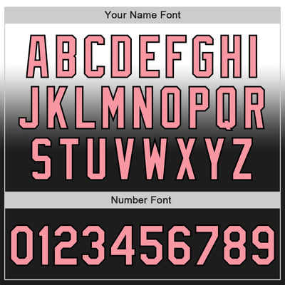 Custom White Medium Pink-Black Authentic Fade Fashion Baseball Jersey