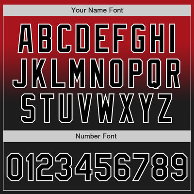 Custom Red Black-White Authentic Fade Fashion Baseball Jersey