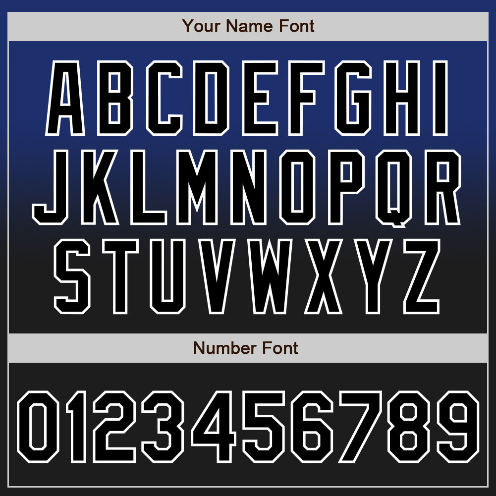 Custom Royal Black-White Authentic Fade Fashion Baseball Jersey