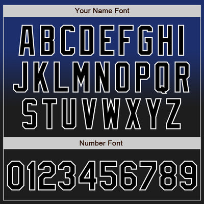 Custom Royal Black-White Authentic Fade Fashion Baseball Jersey