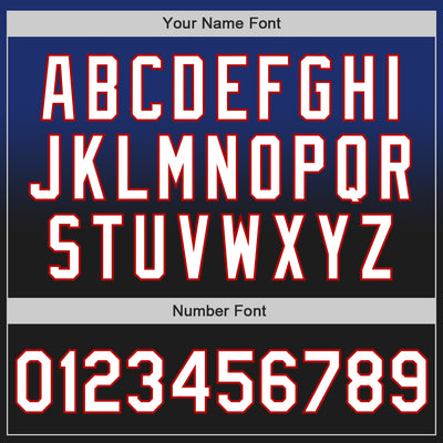 Custom Royal Black-Red Authentic Fade Fashion Baseball Jersey