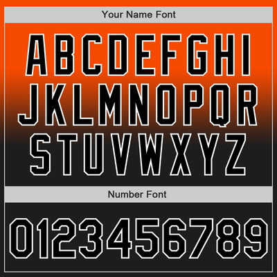 Custom Orange Black-White Authentic Fade Fashion Baseball Jersey