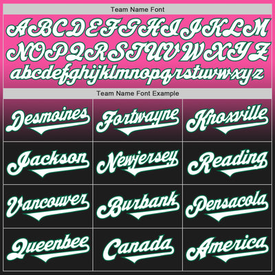 Custom Pink Black-Kelly Green Authentic Fade Fashion Baseball Jersey