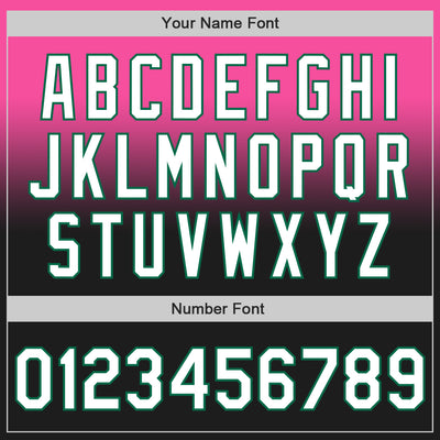 Custom Pink Black-Kelly Green Authentic Fade Fashion Baseball Jersey