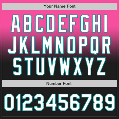 Custom Pink Black-Teal Authentic Fade Fashion Baseball Jersey