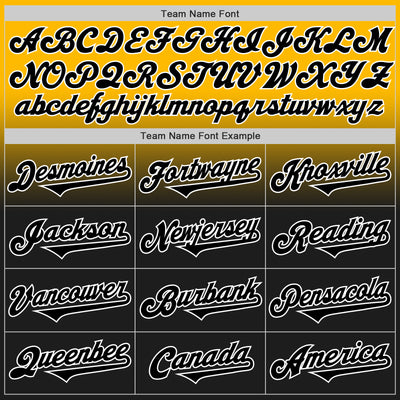 Custom Gold Black-White Authentic Fade Fashion Baseball Jersey