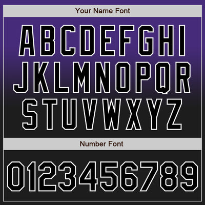 Custom Purple Black-White Authentic Fade Fashion Baseball Jersey