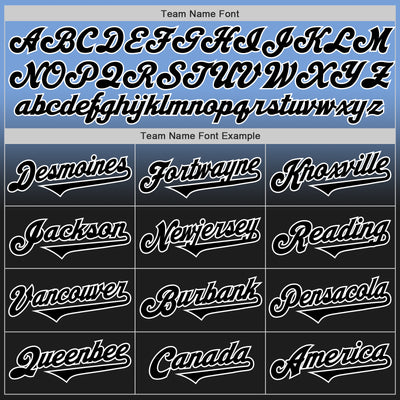 Custom Light Blue Black-White Authentic Fade Fashion Baseball Jersey