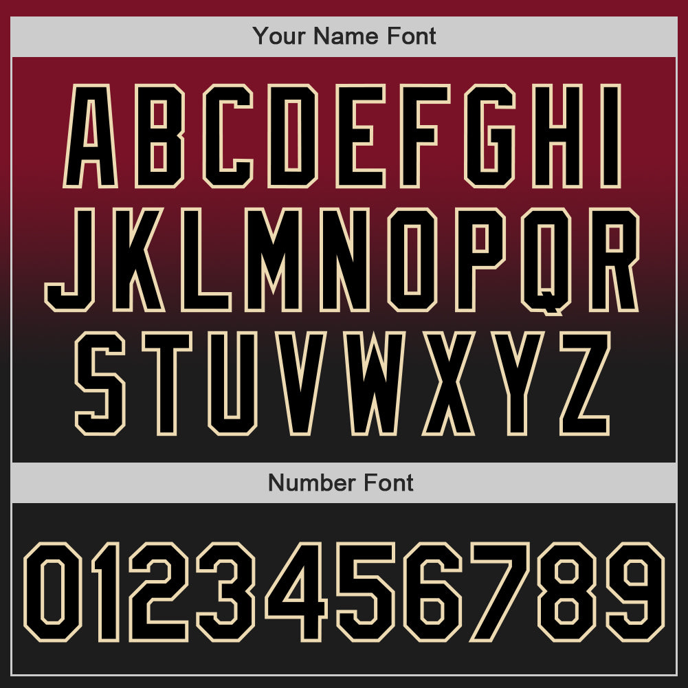 Custom Crimson Black-Cream Authentic Fade Fashion Baseball Jersey