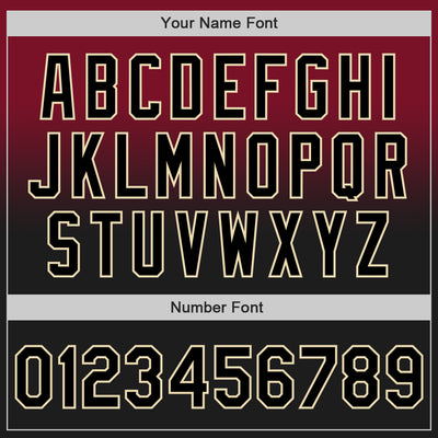 Custom Crimson Black-Cream Authentic Fade Fashion Baseball Jersey