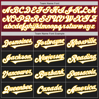 Custom Crimson Black-Gold Authentic Fade Fashion Baseball Jersey