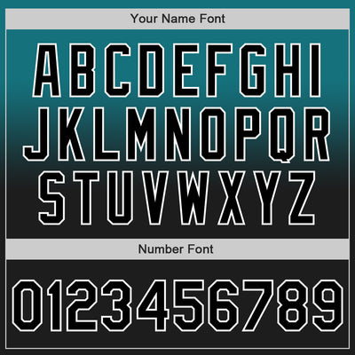 Custom Teal Black-White Authentic Fade Fashion Baseball Jersey