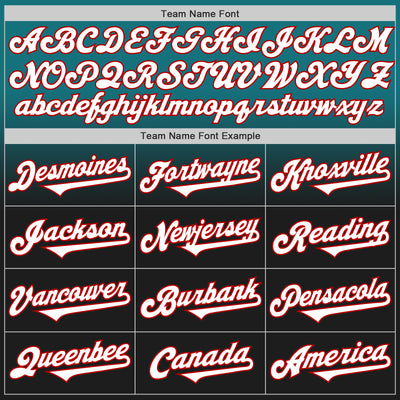 Custom Teal Black-Red Authentic Fade Fashion Baseball Jersey