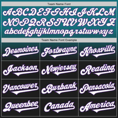Custom Teal Black-Purple Authentic Fade Fashion Baseball Jersey