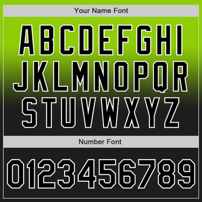 Custom Neon Green Black-White Authentic Fade Fashion Baseball Jersey