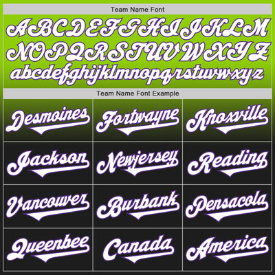 Custom Neon Green Black-Purple Authentic Fade Fashion Baseball Jersey