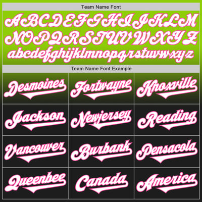 Custom Neon Green Black-Pink Authentic Fade Fashion Baseball Jersey