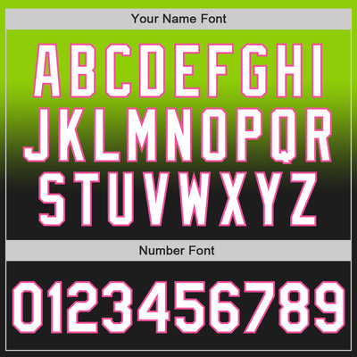 Custom Neon Green Black-Pink Authentic Fade Fashion Baseball Jersey