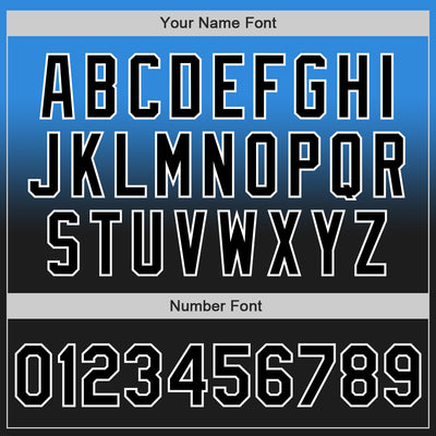 Custom Electric Blue Black-White Authentic Fade Fashion Baseball Jersey