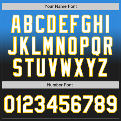 Custom Electric Blue Black-Yellow Authentic Fade Fashion Baseball Jersey