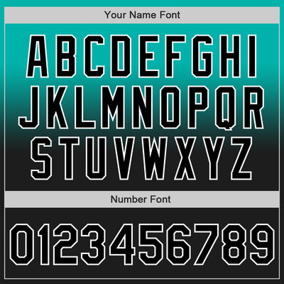 Custom Aqua Black-White Authentic Fade Fashion Baseball Jersey