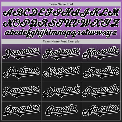 Custom Medium Purple Black-White Authentic Fade Fashion Baseball Jersey