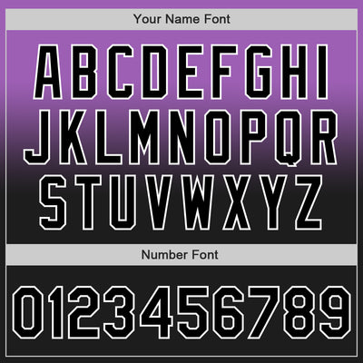 Custom Medium Purple Black-White Authentic Fade Fashion Baseball Jersey