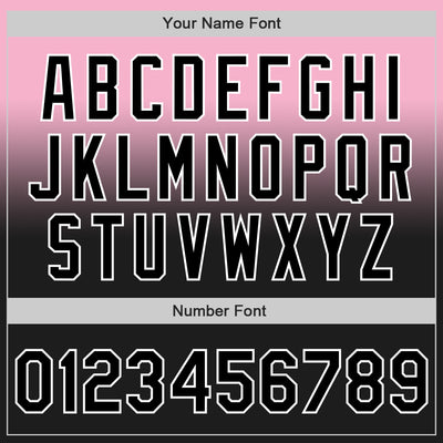 Custom Light Pink Black-White Authentic Fade Fashion Baseball Jersey