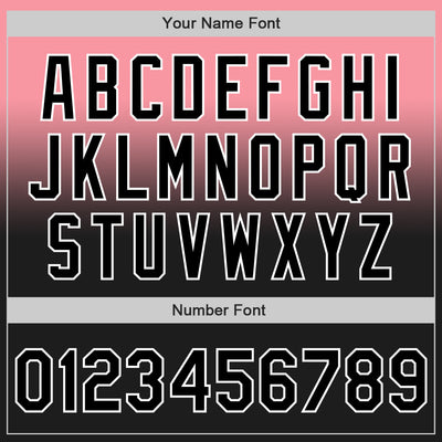 Custom Medium Pink Black-White Authentic Fade Fashion Baseball Jersey