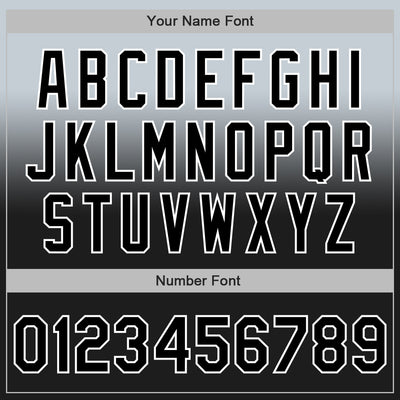 Custom Silver Black-White Authentic Fade Fashion Baseball Jersey