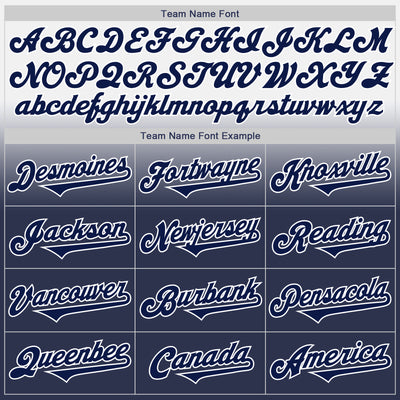 Custom White Navy Authentic Fade Fashion Baseball Jersey