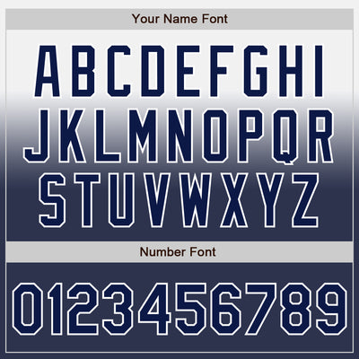 Custom White Navy Authentic Fade Fashion Baseball Jersey