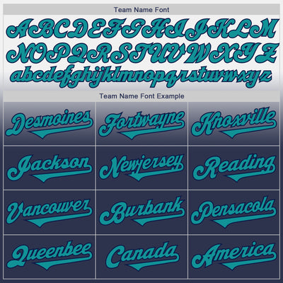 Custom White Teal-Navy Authentic Fade Fashion Baseball Jersey