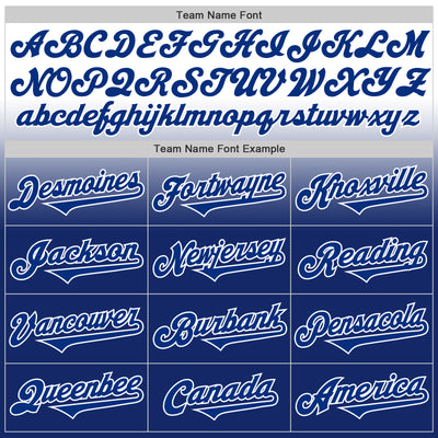 Custom White Royal Authentic Fade Fashion Baseball Jersey