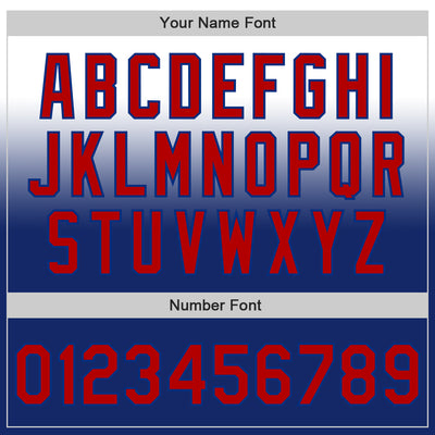 Custom White Red-Royal Authentic Fade Fashion Baseball Jersey