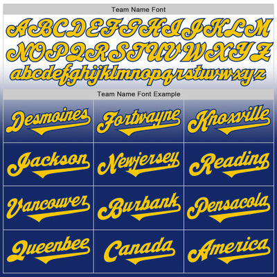 Custom White Yellow-Royal Authentic Fade Fashion Baseball Jersey