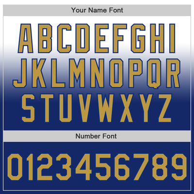 Custom White Old Gold-Royal Authentic Fade Fashion Baseball Jersey