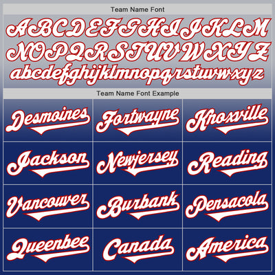 Custom Gray White Royal-Red Authentic Fade Fashion Baseball Jersey